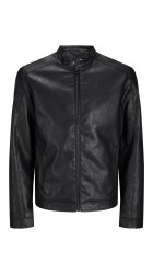Ανδρικό Μπουφάν Δερματίνη JJEDylan Clean PU Jacket Noos 12261195 Μαύρο