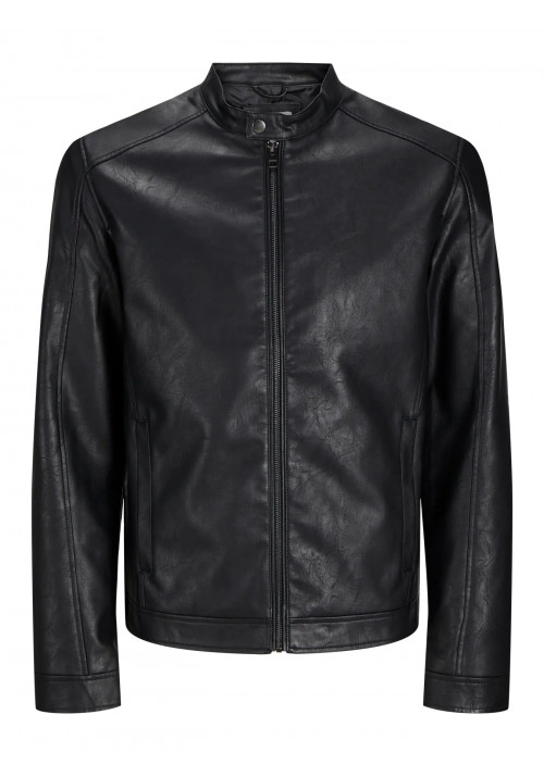 Ανδρικό Μπουφάν Δερματίνη JJEDylan Clean PU Jacket Noos 12261195 Μαύρο