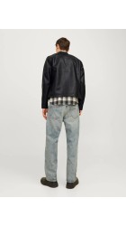 Ανδρικό Μπουφάν Δερματίνη JJEDylan Clean PU Jacket Noos 12261195 Μαύρο