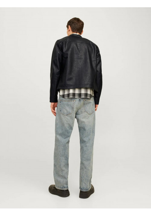 Ανδρικό Μπουφάν Δερματίνη JJEDylan Clean PU Jacket Noos 12261195 Μαύρο