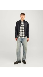 Ανδρικό Μπουφάν Δερματίνη JJEDylan Clean PU Jacket Noos 12261195 Μαύρο