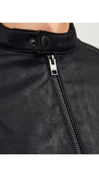 Ανδρικό Μπουφάν Δερματίνη JJEDylan Clean PU Jacket Noos 12261195 Μαύρο