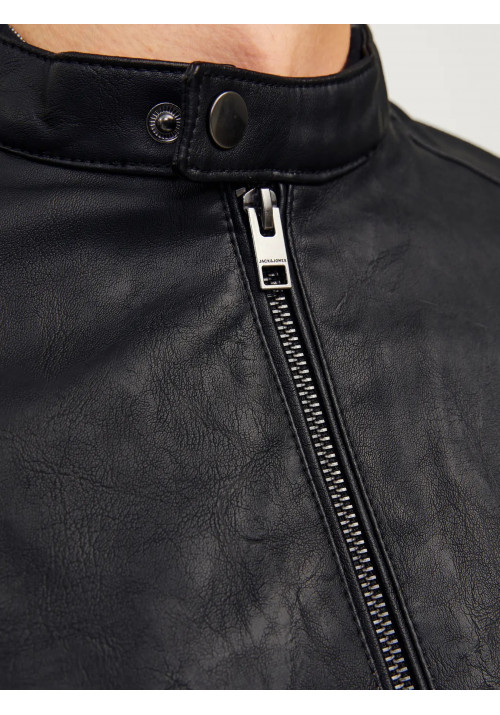 Ανδρικό Μπουφάν Δερματίνη JJEDylan Clean PU Jacket Noos 12261195 Μαύρο