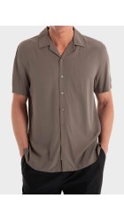 Ανδρικό Κοντομάνικο Πουκάμισο Gianni Lupo GL7678S-S25 Mud