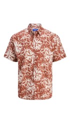 Ανδρικό Πουκάμισο Jack & Jones Jorjshua Split Aor Shirt SS Ln 12271089  Arabian Spice