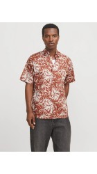 Ανδρικό Πουκάμισο Jack & Jones Jorjshua Split Aor Shirt SS Ln 12271089  Arabian Spice