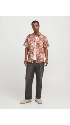 Ανδρικό Πουκάμισο Jack & Jones Jorjshua Split Aor Shirt SS Ln 12271089  Arabian Spice
