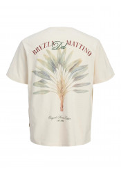 Ανδρικό T-Shirt Jack & Jones Jorhydra Cutout Tee Crew Neck 12277582 Antique White Ανδρικό T-Shirt Jack & Jones Jorhydra Cutout Tee Crew Neck 12277582 Antique White