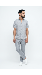 Ανδρικό Λινό Παντελόνι Jack & Jones Jpstace Breeze Jogger SN 12229699 Blue Indigo