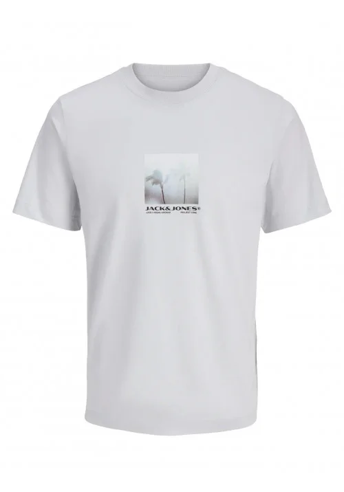 Ανδρικό T-Shirt Jack & Jones JCocalma Photo Tee SS 12281087 Gray Dawn