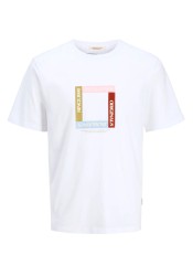 Ανδρικό T-Shirt Jack & Jones Jortavira Branding Tee SS Crew Neck 12276944 Λευκό