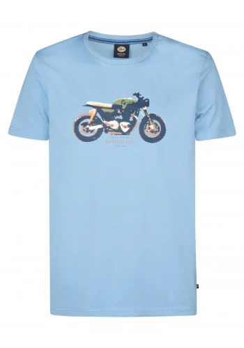 Ανδρικό T-Shirt Petrol M-1050-TSR671-5187 Γαλάζιο