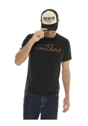 Ανδρικό T-Shirt Von Dutch VD/1/TR/Bones/NR Μαύρο