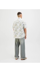 Ανδρικό Πουκάμισο Jack & Jones Jorjoshua Split Aor Shirt SS LN 12271089 Cloud Dancer