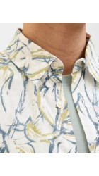 Ανδρικό Πουκάμισο Jack & Jones Jorjoshua Split Aor Shirt SS LN 12271089 Cloud Dancer