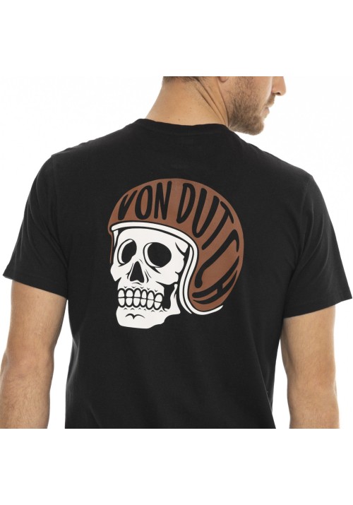 Ανδρικό T-Shirt Von Dutch VD/1/TR/Bones/NR Μαύρο
