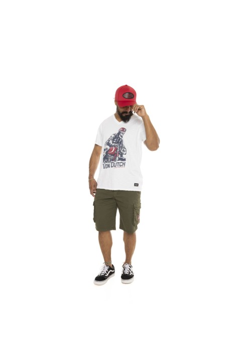 Ανδρικό T-Shirt Von Dutch VD/1/TV/RIDER/W Λευκό