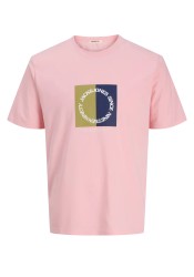 Ανδρικό T-Shirt Jack & Jones Jortavira Branding Tee SS Crew Neck 12276944 Tickled Pink