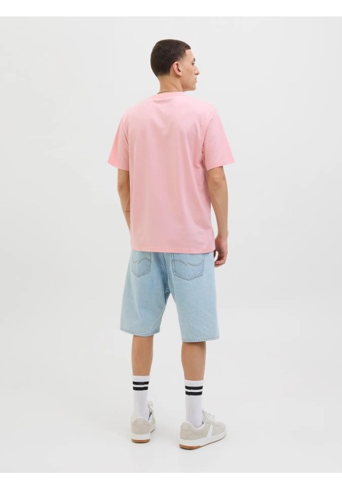 Ανδρικό T-Shirt Jack & Jones Jortavira Branding Tee SS Crew Neck 12276944 Tickled Pink