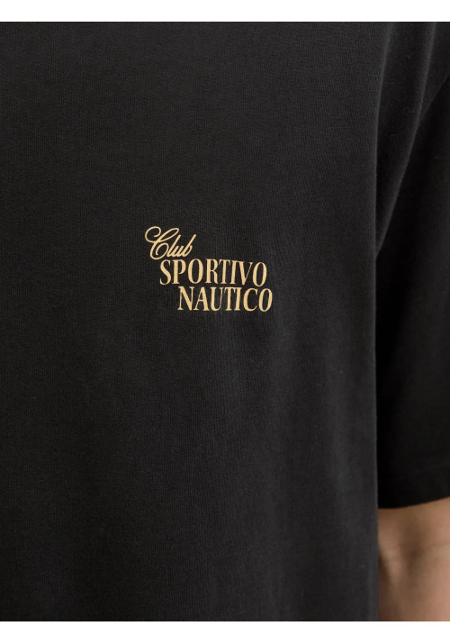 Ανδρικό T-Shirt Jack & Jones Jorhydra Cutout Tee Crew Neck 12277582 Μαύρο