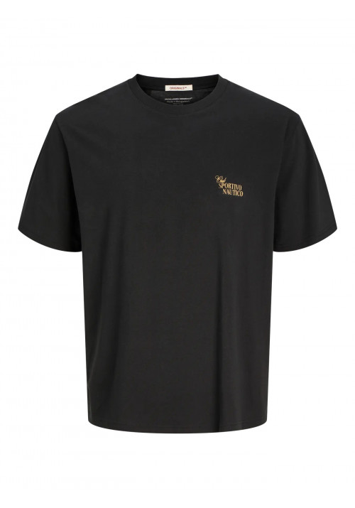 Ανδρικό T-Shirt Jack & Jones Jorhydra Cutout Tee Crew Neck 12277582 Μαύρο