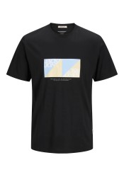Ανδρικό T-Shirt Jack & Jones Jortavira Branding Tee SS Crew Neck 12276944 Μαύρο