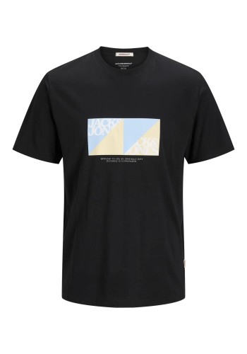 Ανδρικό T-Shirt Jack & Jones Jortavira Branding Tee SS Crew Neck 12276944 Μαύρο