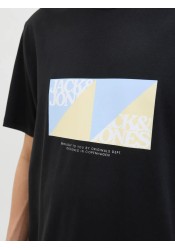 Ανδρικό T-Shirt Jack & Jones Jortavira Branding Tee SS Crew Neck 12276944 Μαύρο