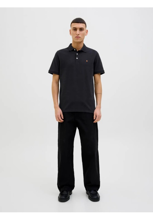 Ανδρική Μπλούζα Polo Jack & Jones JJEPaulos Polo SS Noos 12136668 Black Classic