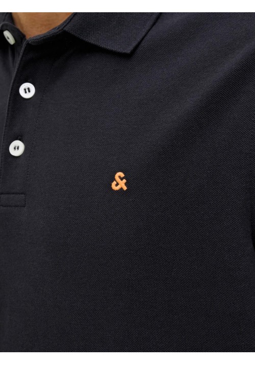 Ανδρική Μπλούζα Polo Jack & Jones JJEPaulos Polo SS Noos 12136668 Black Classic
