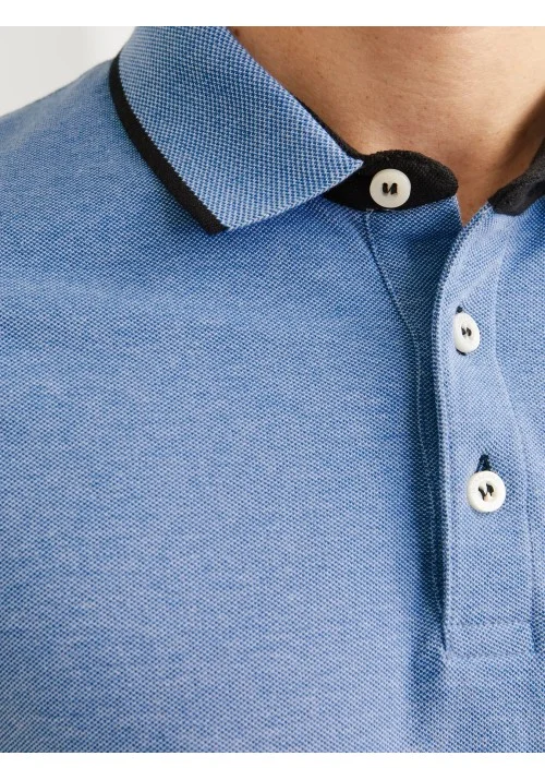 Ανδρική Μπλούζα Polo Jack & Jones JJEPAULOS SS 12136668 Γαλάζιο