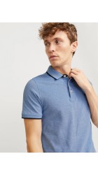 Ανδρική Μπλούζα Polo Jack & Jones JJEPAULOS SS 12136668 Γαλάζιο