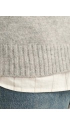 Ανδρικό Πλεκτό Jack & Jones Jrollie Knit Crew Neck SN 12215468  Light Grey Melange