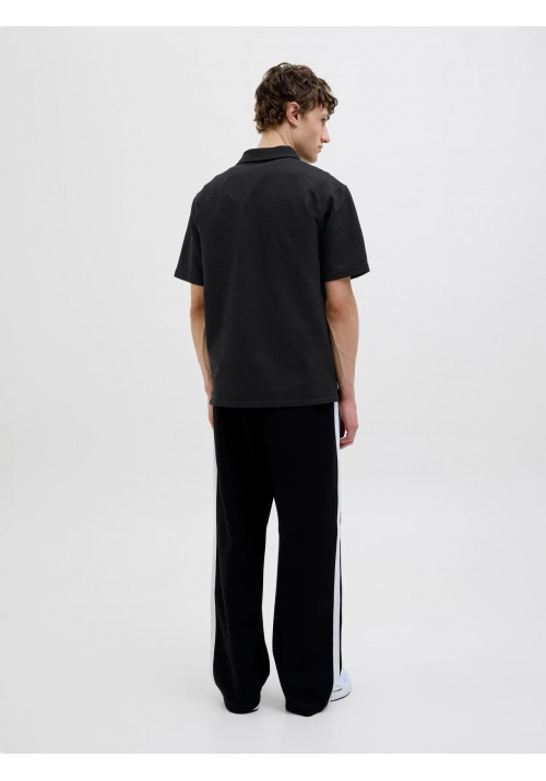 Ανδρική Μπλούζα Polo Jack & Jones JCosago Textured Polo SS 12276735 Μαύρη