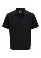 Ανδρική Μπλούζα Polo Jack & Jones JCosago Textured Polo SS 12276735 Μαύρη