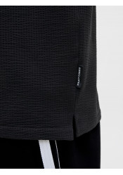 Ανδρική Μπλούζα Polo Jack & Jones JCosago Textured Polo SS 12276735 Μαύρη