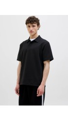 Ανδρική Μπλούζα Polo Jack & Jones JCosago Textured Polo SS 12276735 Μαύρη