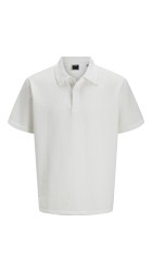 Ανδρική Μπλούζα Polo Jack & Jones JCosago Textured Polo SS 12276735 Λευκή