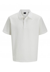 Ανδρική Μπλούζα Polo Jack & Jones JCosago Textured Polo SS 12276735 Λευκή