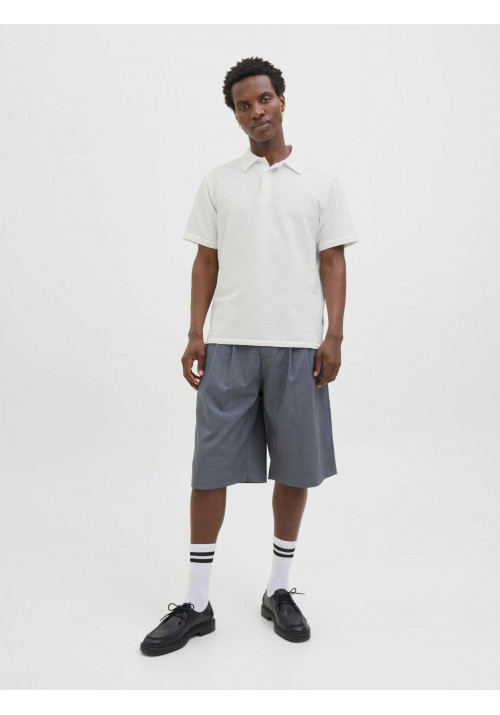 Ανδρική Μπλούζα Polo Jack & Jones JCosago Textured Polo SS 12276735 Λευκή