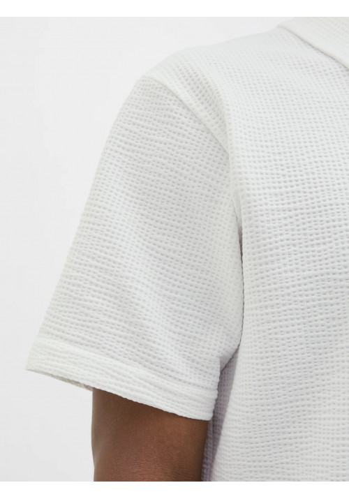Ανδρική Μπλούζα Polo Jack & Jones JCosago Textured Polo SS 12276735 Λευκή