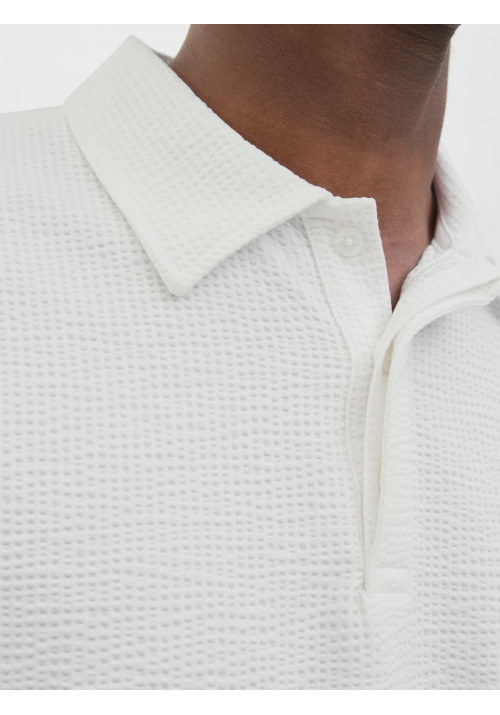 Ανδρική Μπλούζα Polo Jack & Jones JCosago Textured Polo SS 12276735 Λευκή
