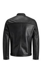 Ανδρικό Μπουφάν Δερματίνη JJEDylan Clean PU Jacket Noos 12261195 Μαύρο