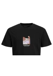 Ανδρικό T-Shirt Jack & Jones Jorsplit Graphic Front Tee SS Crew Neck 12273000 Black