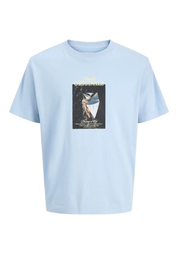 Ανδρικό T-Shirt Jack & Jones Jornorrebro Photo Tee SS Crew Neck LN 12291022 Cashmere Blue
