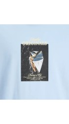 Ανδρικό T-Shirt Jack & Jones Jornorrebro Photo Tee SS Crew Neck LN 12291022 Cashmere Blue