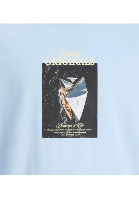 Ανδρικό T-Shirt Jack & Jones Jornorrebro Photo Tee SS Crew Neck LN 12291022 Cashmere Blue