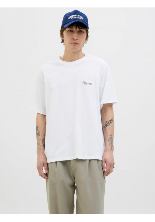 Ανδρικό T-Shirt Jack & Jones Jorhydra Cutout Tee Crew Neck 12277582 Λευκό