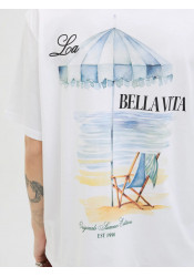 Ανδρικό T-Shirt Jack & Jones Jorhydra Cutout Tee Crew Neck 12277582 Λευκό Ανδρικό T-Shirt Jack & Jones Jorhydra Cutout Tee Crew Neck 12277582 Λευκό