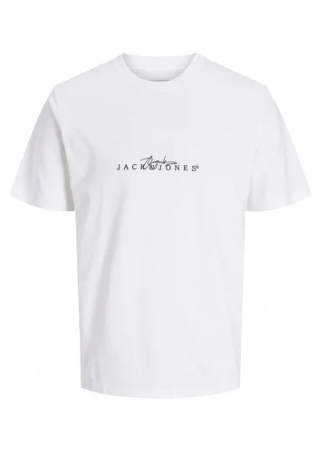 Ανδρικό T-Shirt Jack & Jones Jorvarenna Branding Tee SS Crew Neck 12273163 Bright White